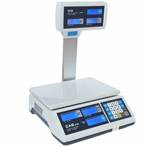 Ваги торгові CAS PR II P зі стійкою з LCD