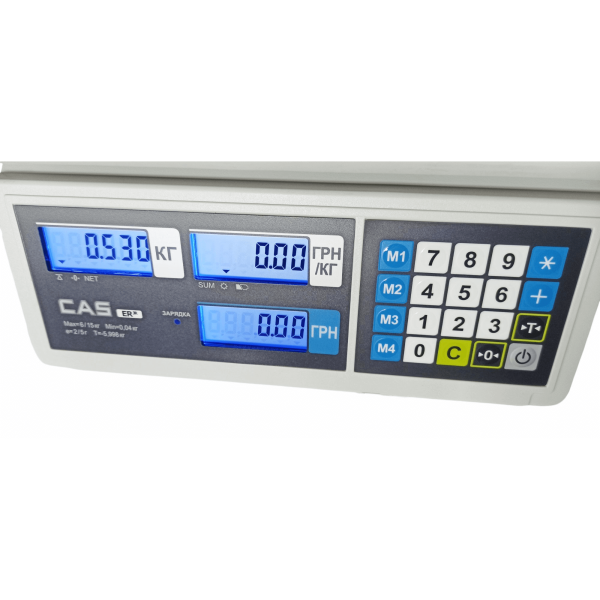 Ваги торгові CAS PR II P зі стійкою з LCD
